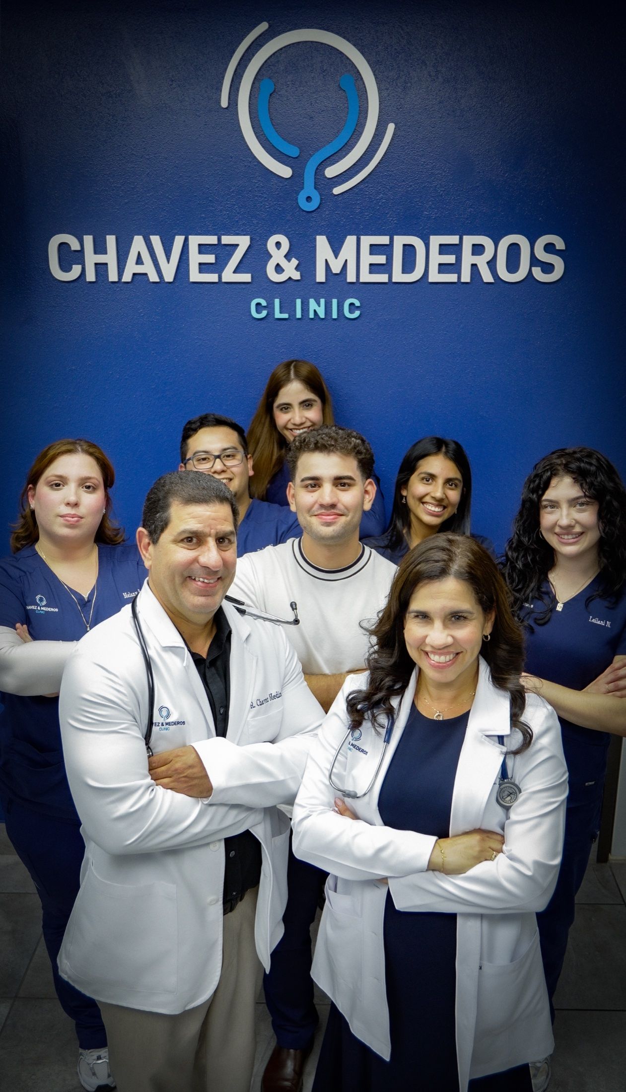 The Chavez & Mederos care team, at the clinic.